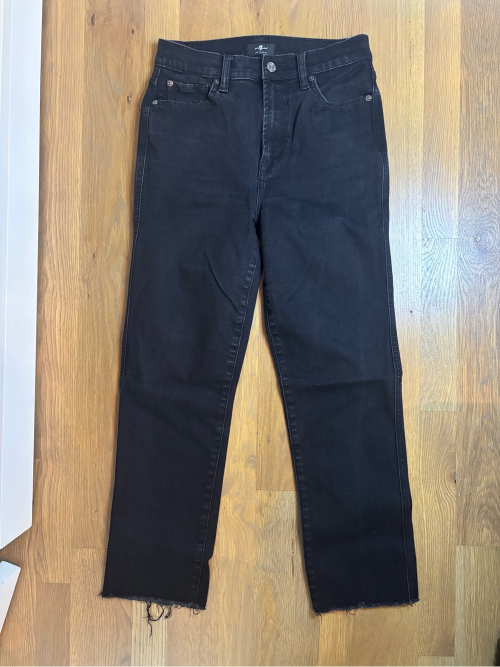 7 for all man kind Black Women's Straight-Leg Jeans